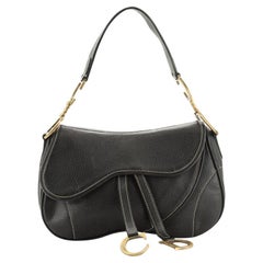 Christian Dior Vintage Double Saddle Bag Leather