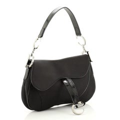 Christian Dior Vintage Double Saddle Bag Nylon