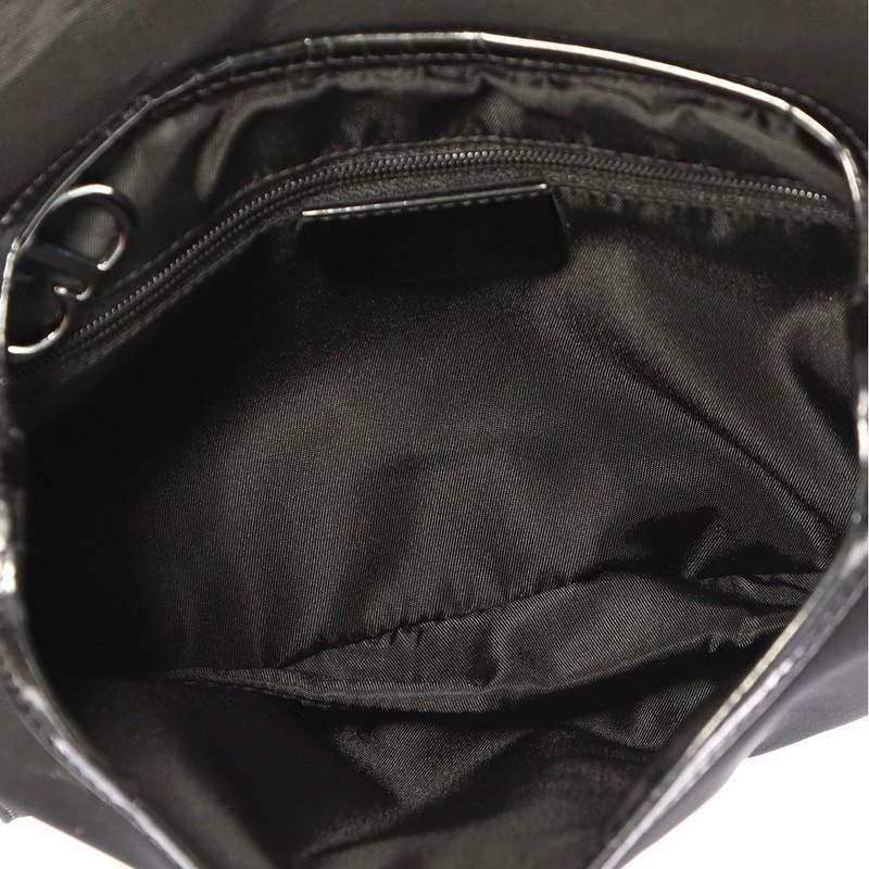 Black Christian Dior Vintage Double Saddle Bag Nylon