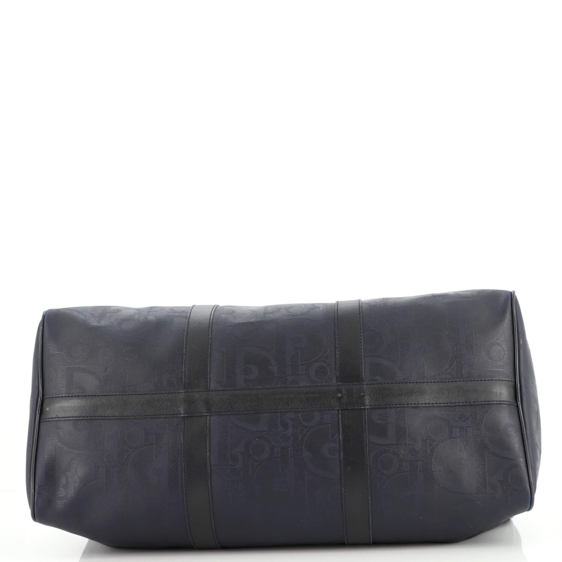Christian Dior Vintage Duffle Bag Maxi Diorissimo Coated Canvas Large In Fair Condition In NY, NY
