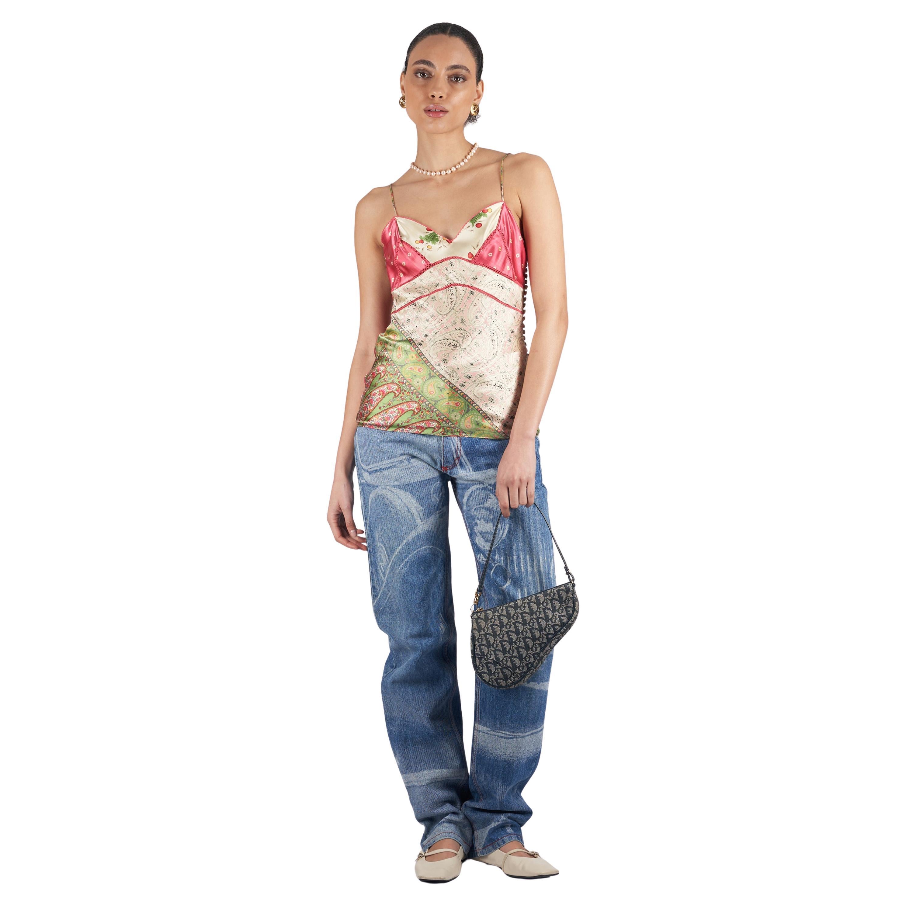 Christian Dior Vintage F/W 2003 Floral Silk Cami For Sale