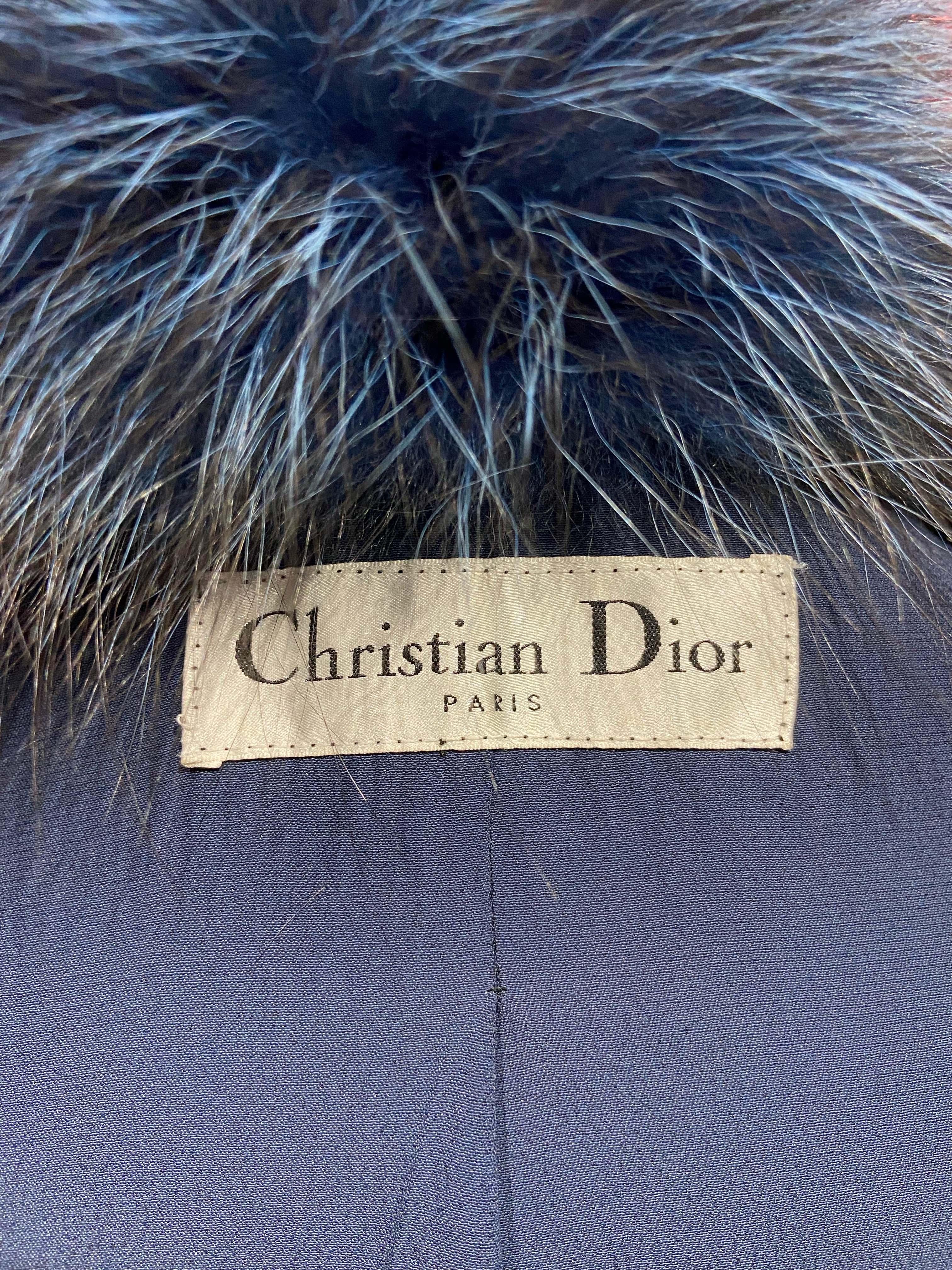 Christian Dior Vintage F/W 2010 Yellow Snakeskin Fur Trim Jacket For Sale 4