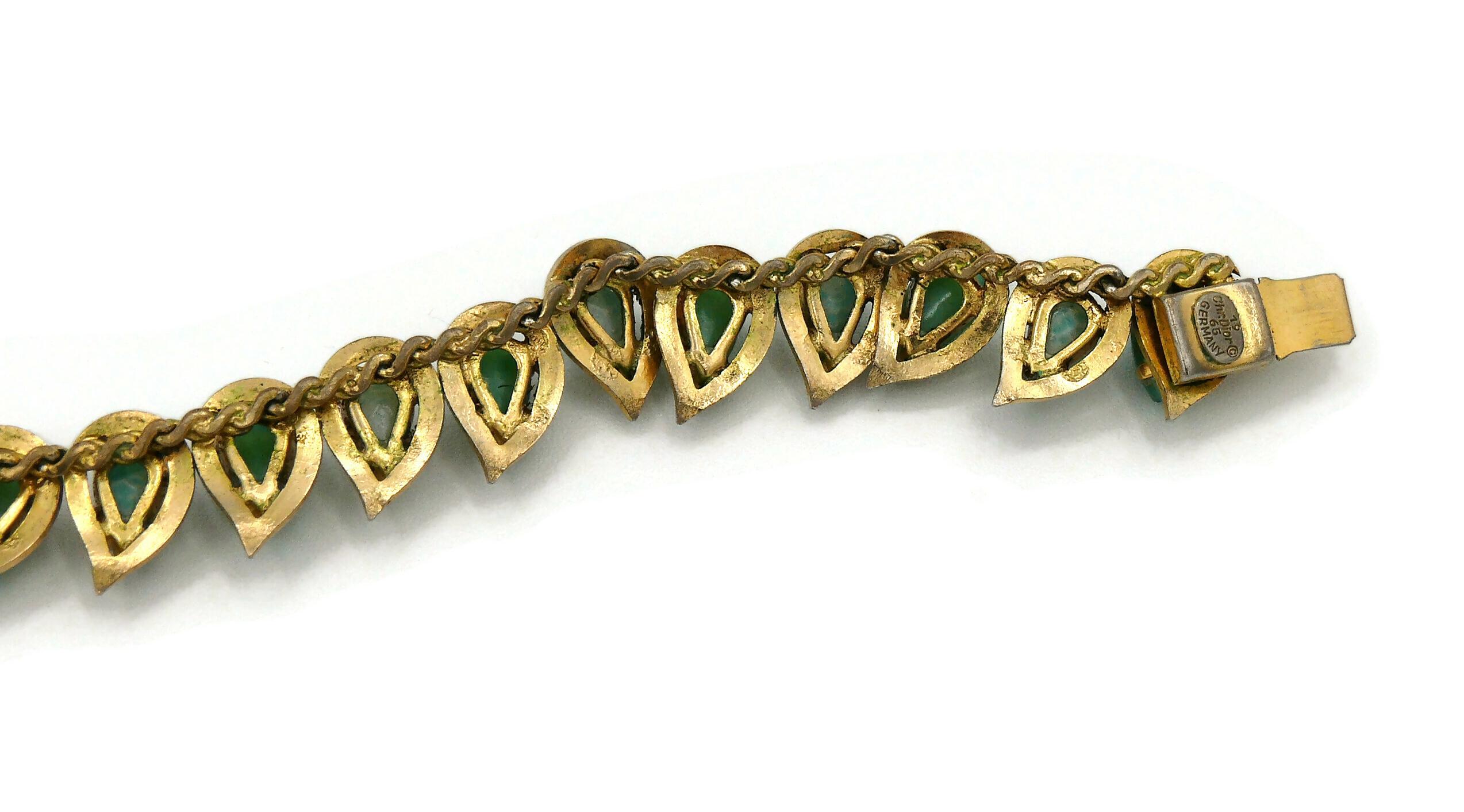 Christian Dior Vintage Faux Jade Stones Necklace 1965 For Sale 9