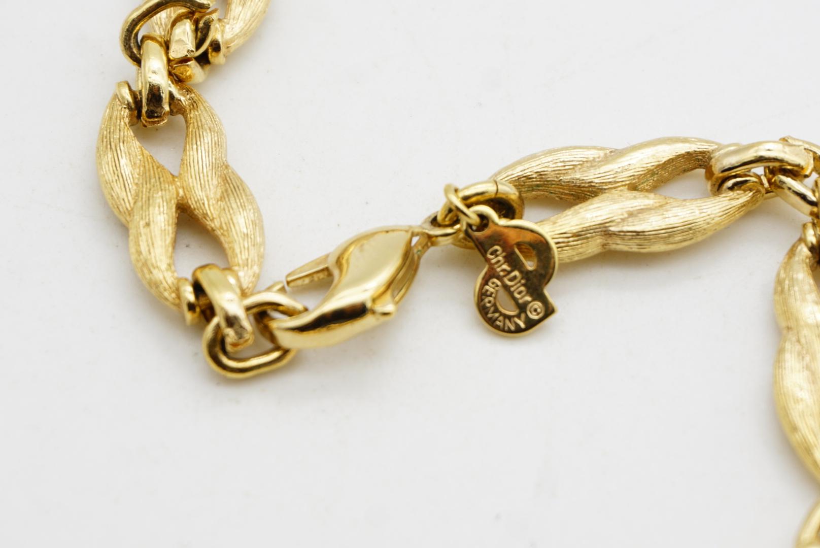 Christian Dior Bracciale lungo in filigrana d'epoca con 8 anelli Omega interbloccati in vendita 8