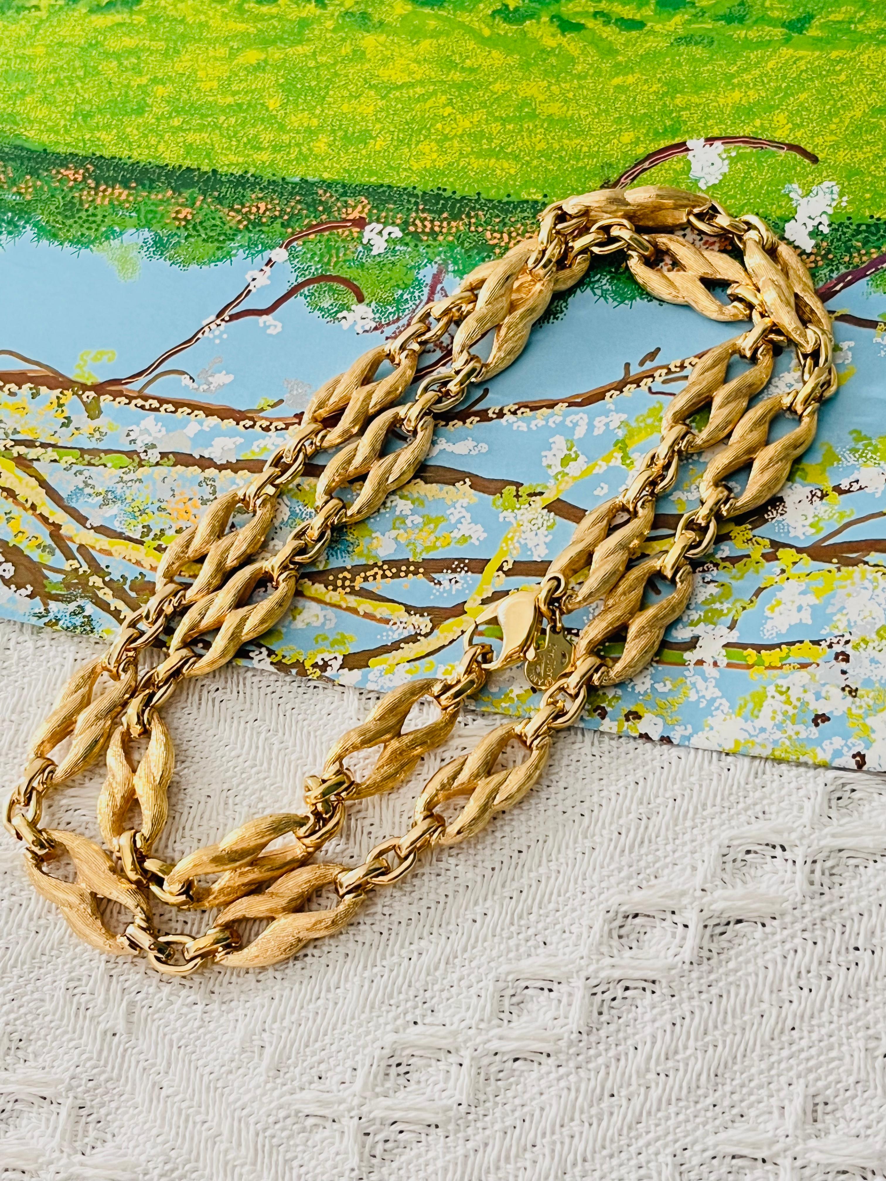 Christian Dior Bracciale lungo in filigrana d'epoca con 8 anelli Omega interbloccati In condizioni ottime in vendita a Wokingham, England