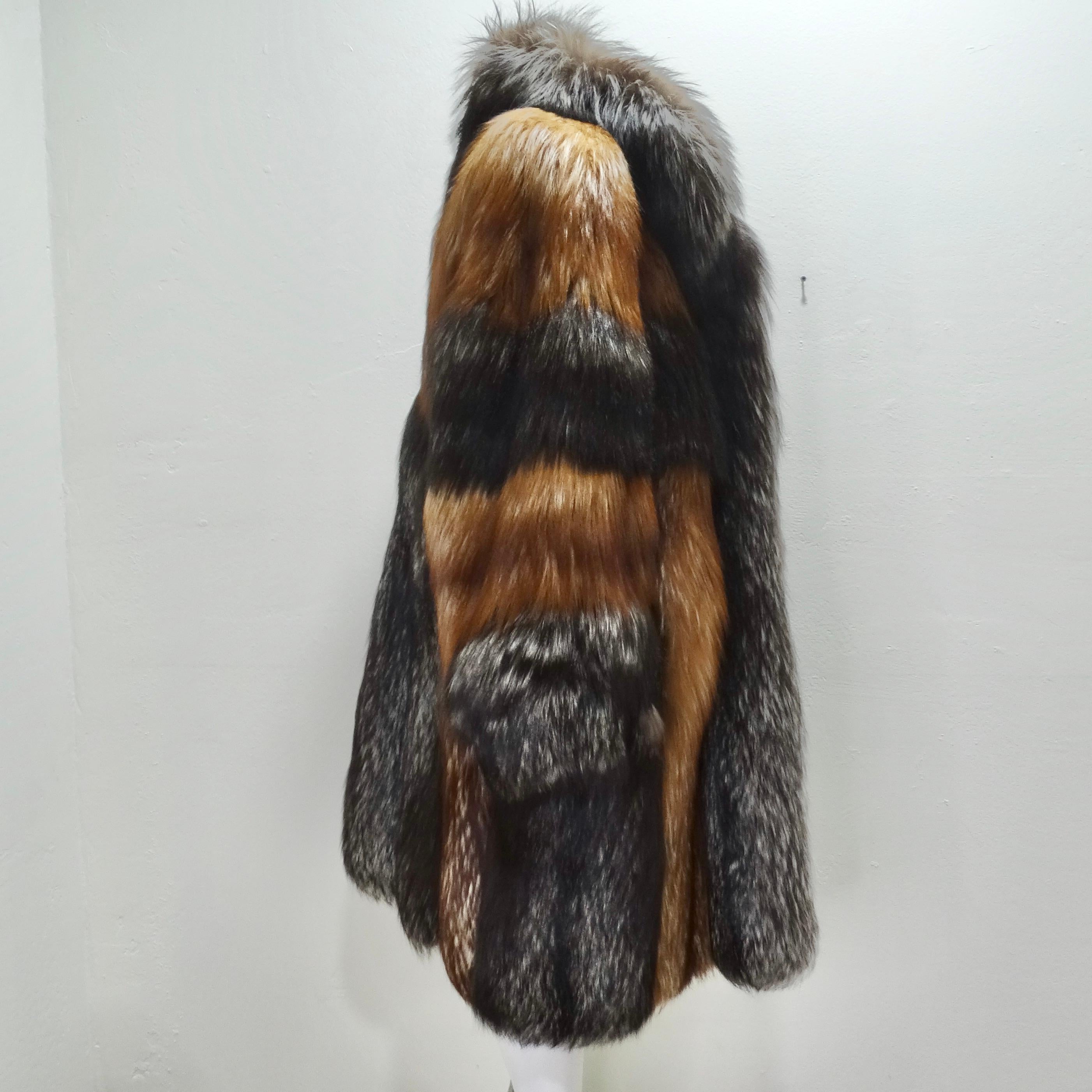 Christian Dior 1970s Fox Fur Coat For Sale 6