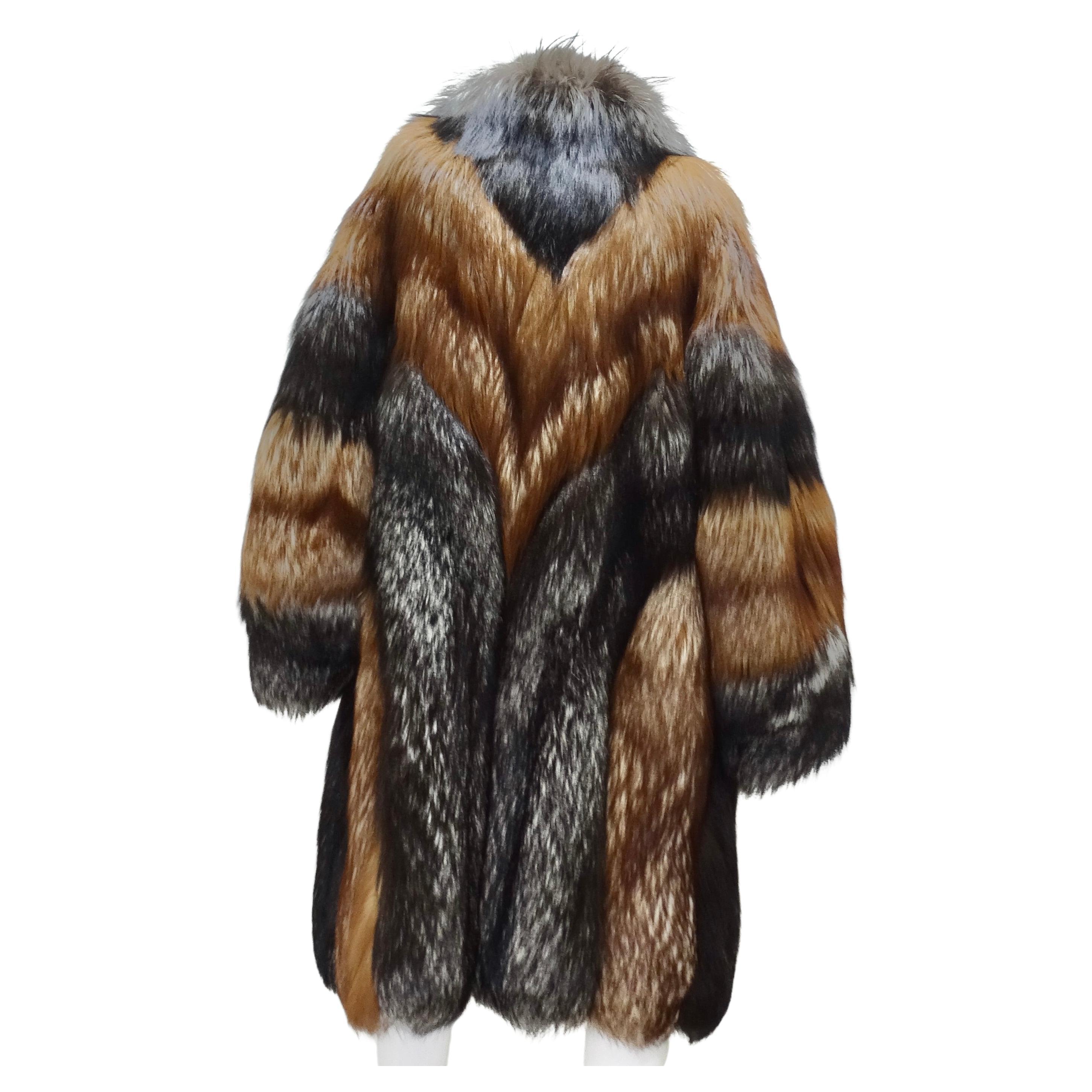 Manteau en fourrure de renard Christian Dior 1970 en vente