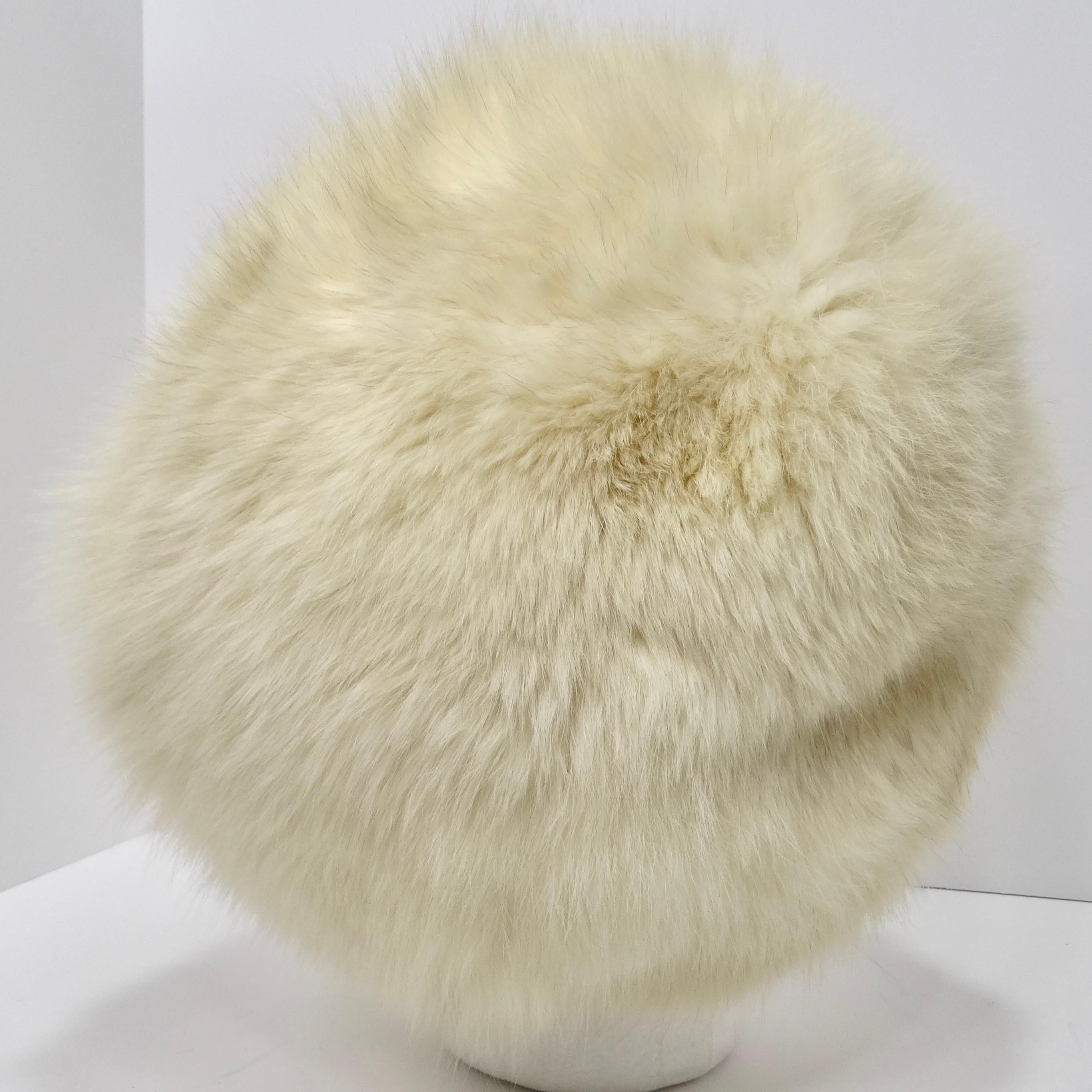Beige Christian Dior Vintage Fur Hat