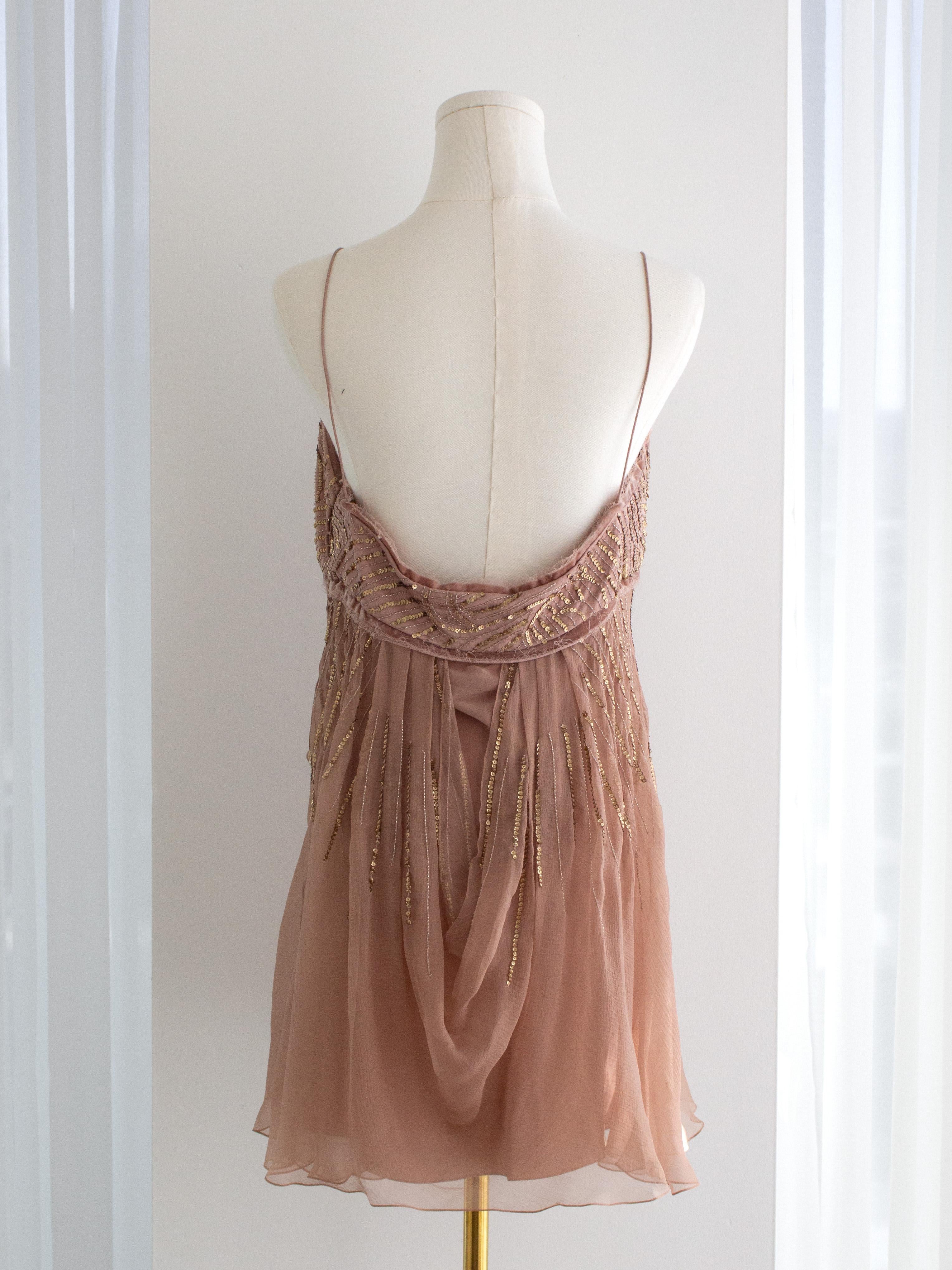 Christian Dior Vintage Galliano F/W 2005 Pink Bow Embellished Mini Dress In Good Condition For Sale In Jersey City, NJ