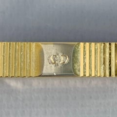 CHRISTIAN DIOR Vintage Gold Engraved Metal Tie Clip