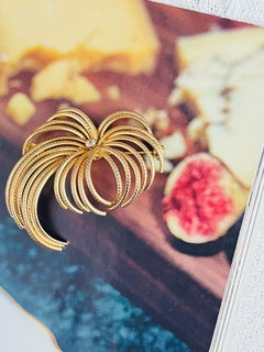 Christian Dior Vintage Gold GROSSE 1965 Unisex Large Firework Flourish Brooch
