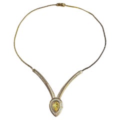 Collar «Vintage Gold» de Christian Dior con cristales de topacio y citrino en forma de gota de agua