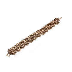 Christian Dior Vintage Gold Metall 3-reihiges Rolo-Kette-Armband