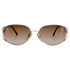 Christian Dior Vintage Gold Metall Oval Sonnenbrille 2712