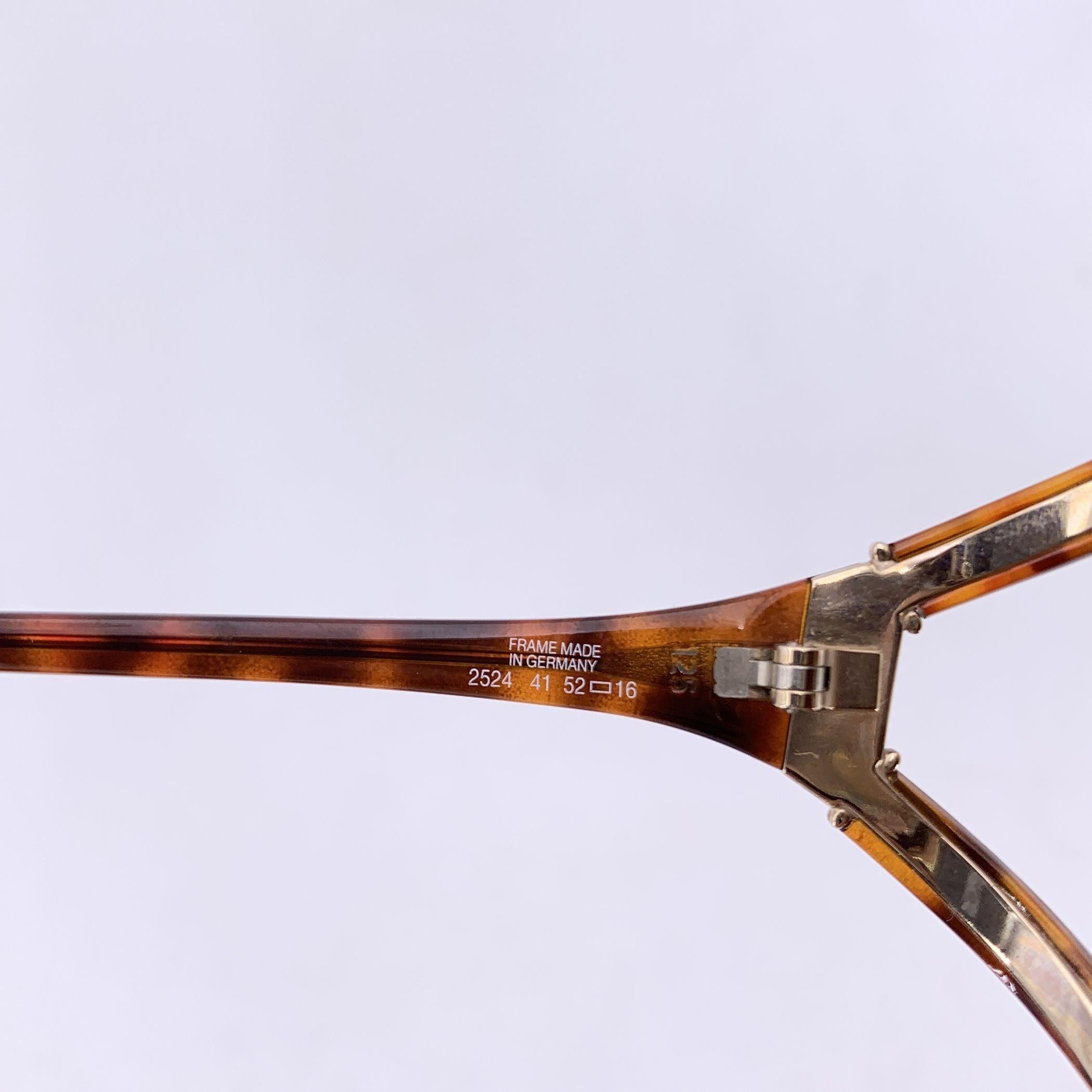 Christian Dior Vintage Gold Metall-Sonnenbrille 2524 41 52/16 125mm (Braun) im Angebot