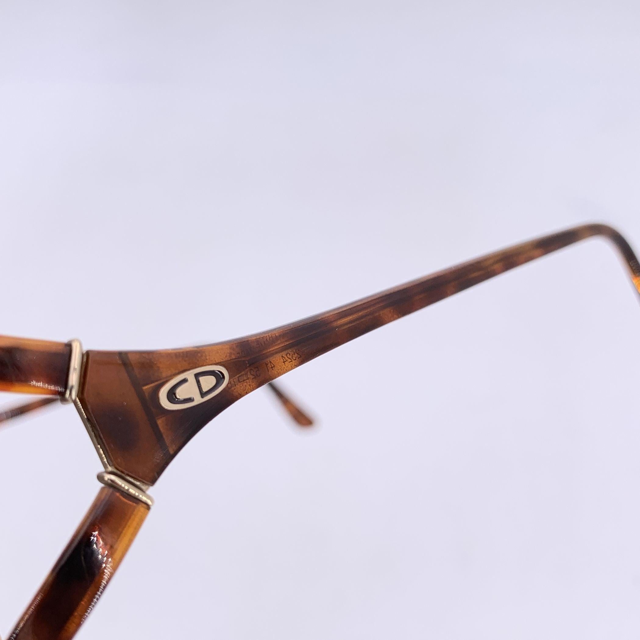 Christian Dior Vintage Gold Metall-Sonnenbrille 2524 41 52/16 125mm Damen im Angebot