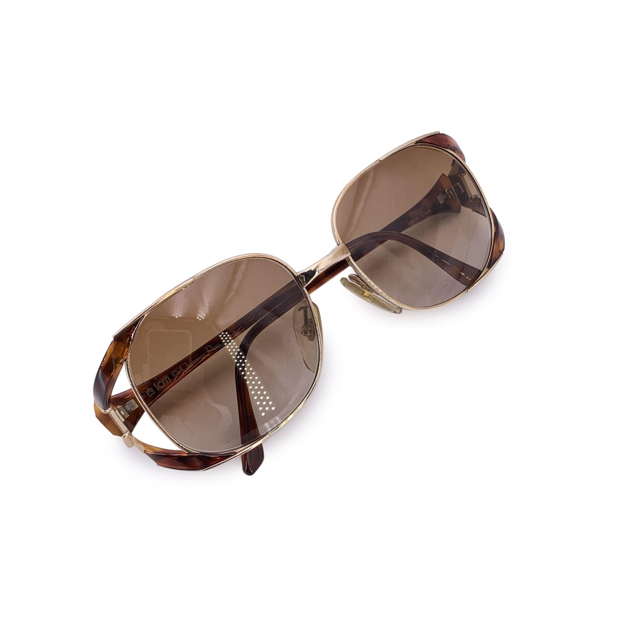 Christian Dior Vintage Gold Metall-Sonnenbrille 2524 41 52/16 125mm im Angebot 1