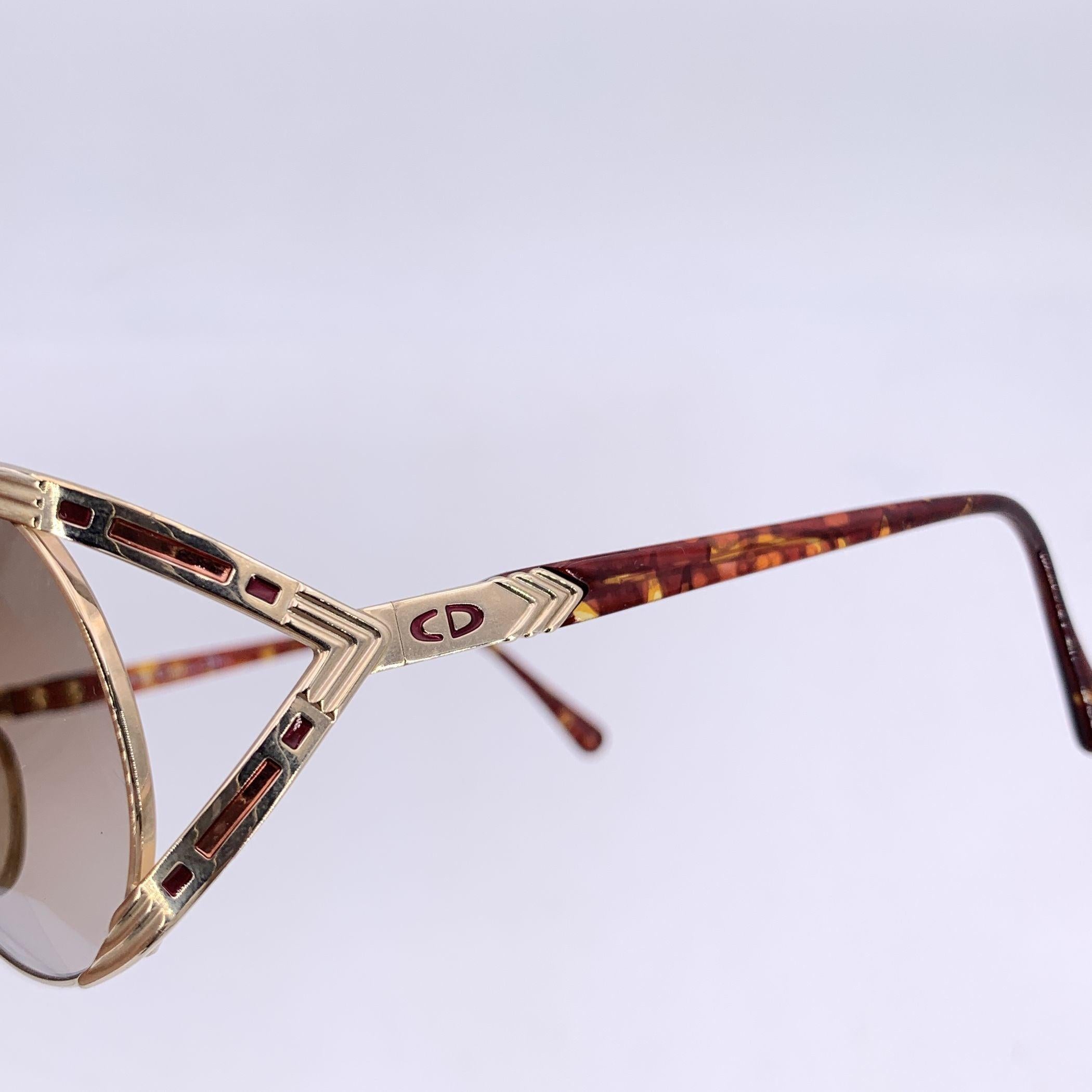 Christian Dior Vintage Gold Metall-Sonnenbrille 2742 43 57/15 120mm (Grau) im Angebot