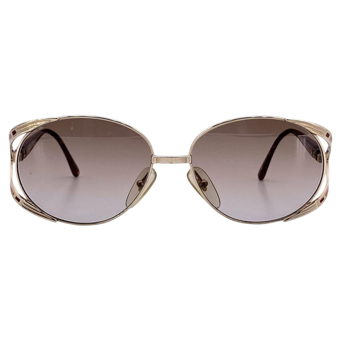 Christian Dior Vintage Gold Metall-Sonnenbrille 2742 43 57/15 120mm