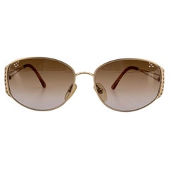Occhiali da sole Christian Dior Vintage in metallo dorato 2881 40 57/16 130mm