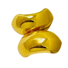 CHRISTIAN DIOR vintage gold plated designer earrings