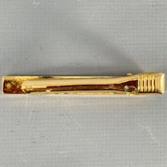 CHRISTIAN DIOR Vintage Gold Silver Metal Tie Clip