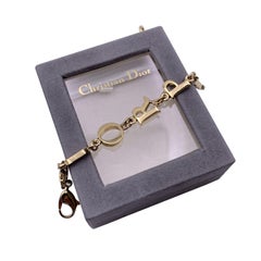 Christian Dior Vintage Gold Spell Out Dior Paris Letter Bracelet