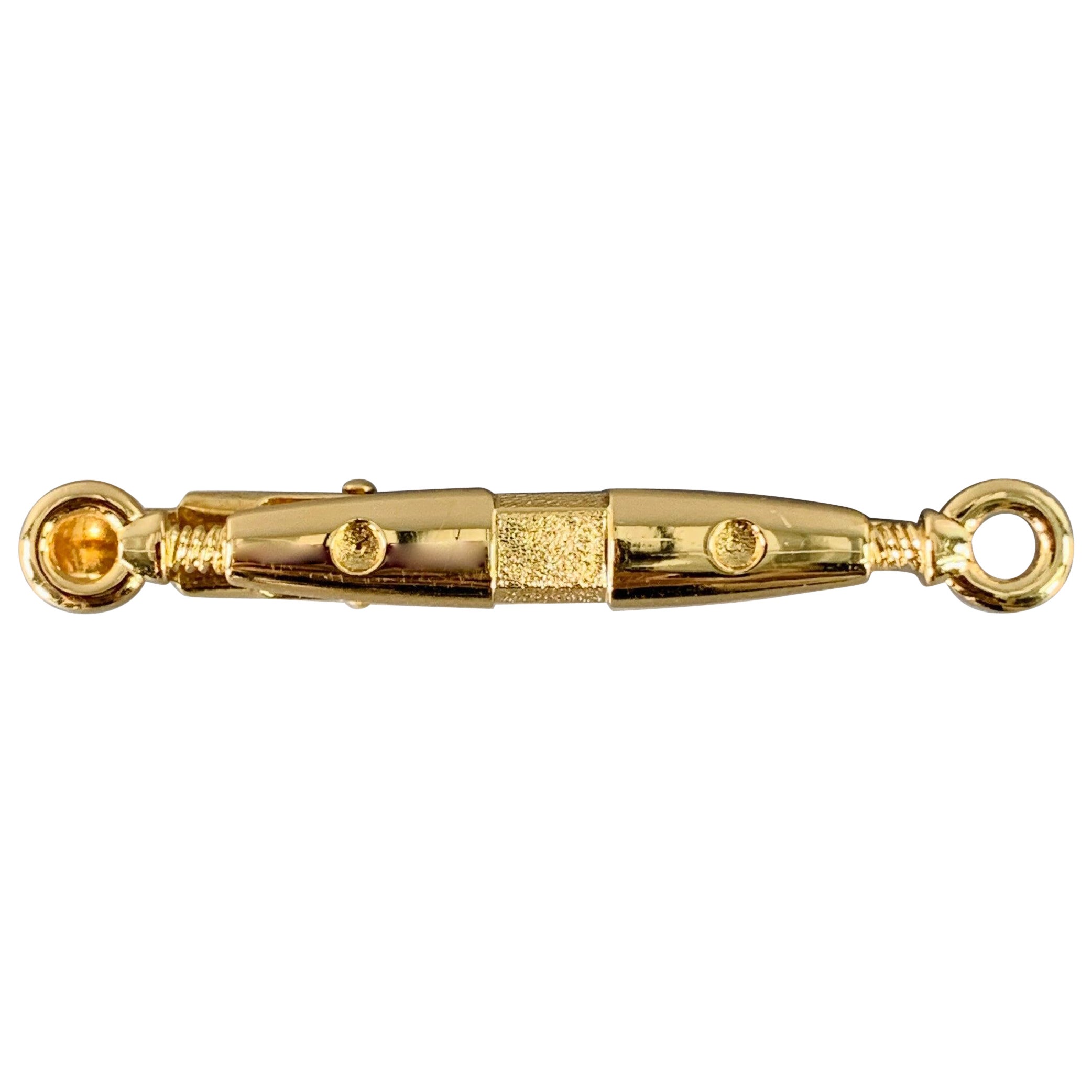 CHRISTIAN DIOR Vintage Gold Textured Metal Tie Clip