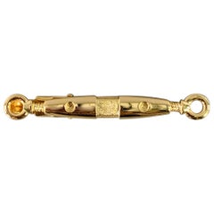 CHRISTIAN DIOR Vintage Gold Textured Metal Tie Clip