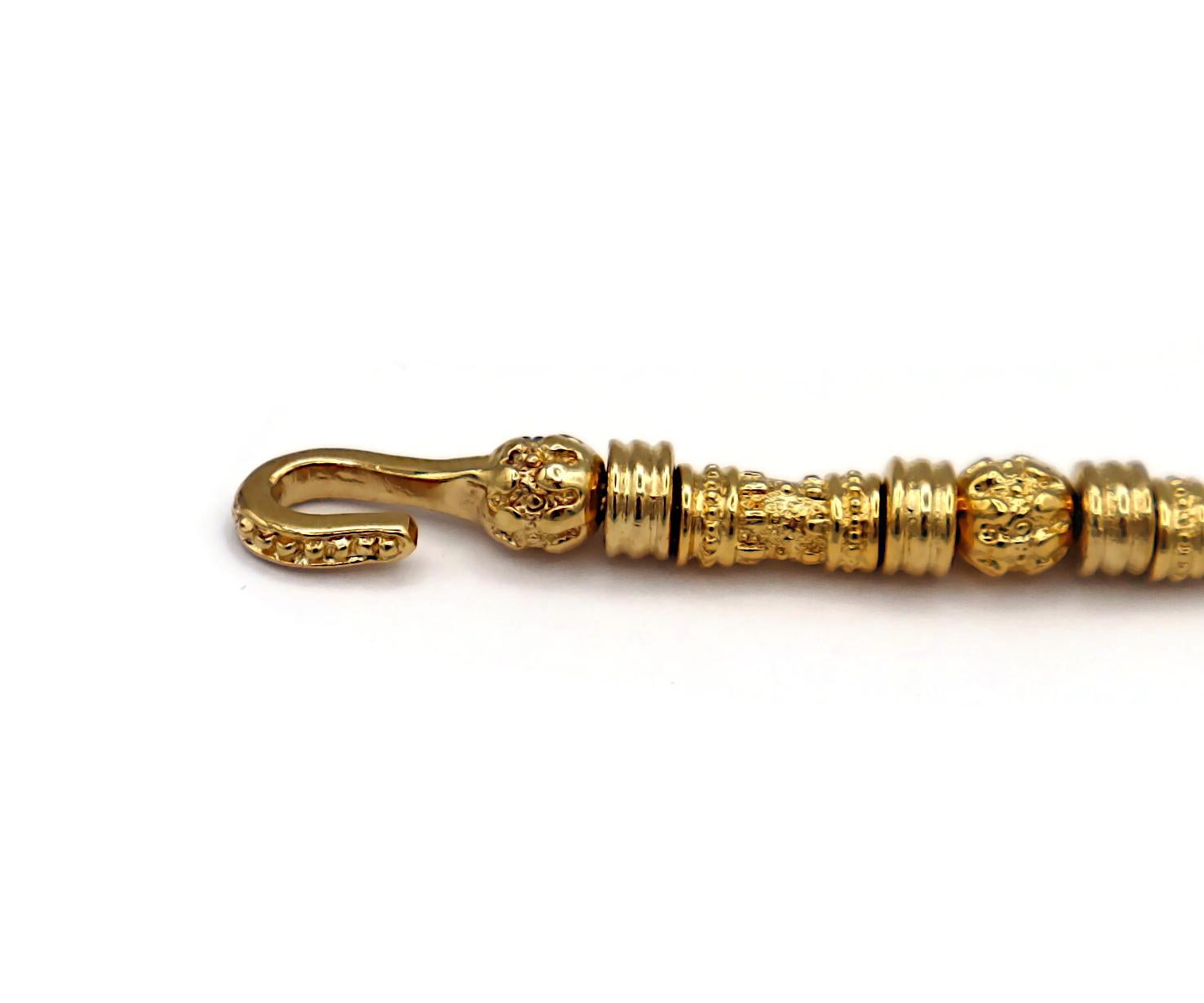 Women's CHRISTIAN DIOR Vintage Gold Tone Beaded Necklace For Sale