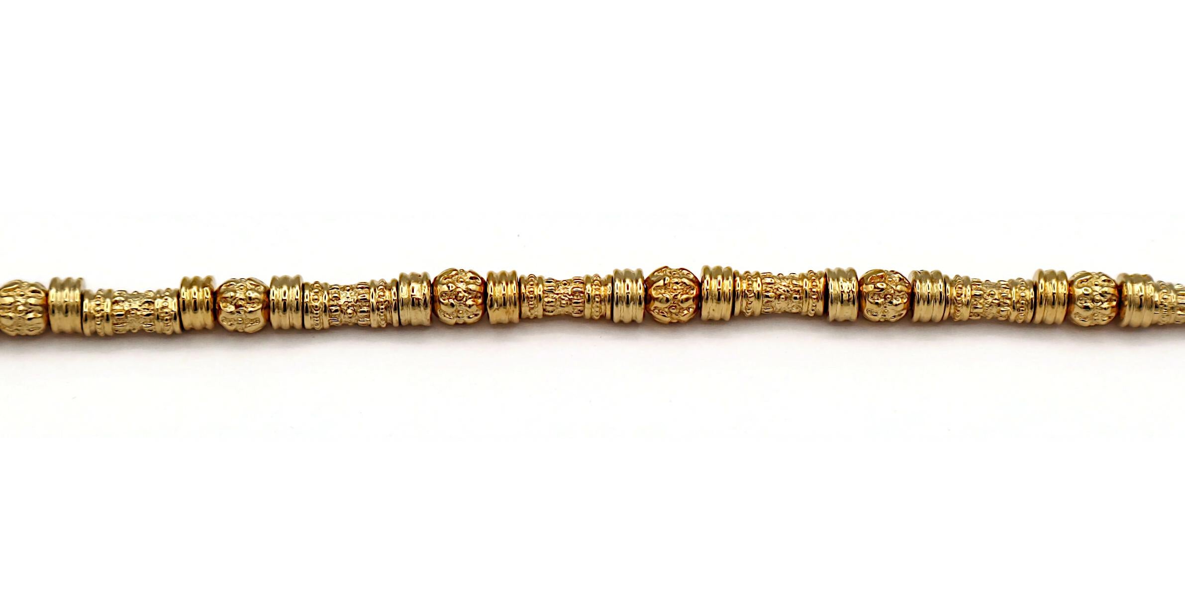 CHRISTIAN DIOR Vintage Gold Tone Beaded Necklace For Sale 1