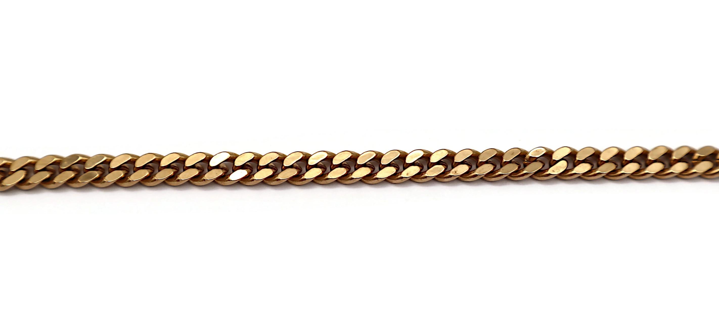 CHRISTIAN DIOR Vintage Gold Tone Chain ID Tag Crystal Necklace For Sale 1