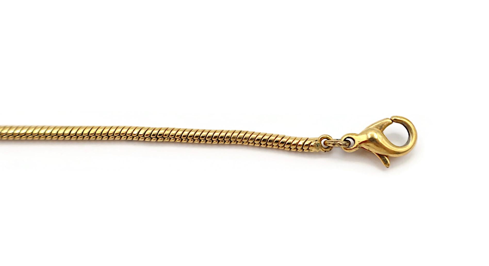 CHRISTIAN DIOR Vintage Gold Tone Spellout Bracelet For Sale 3