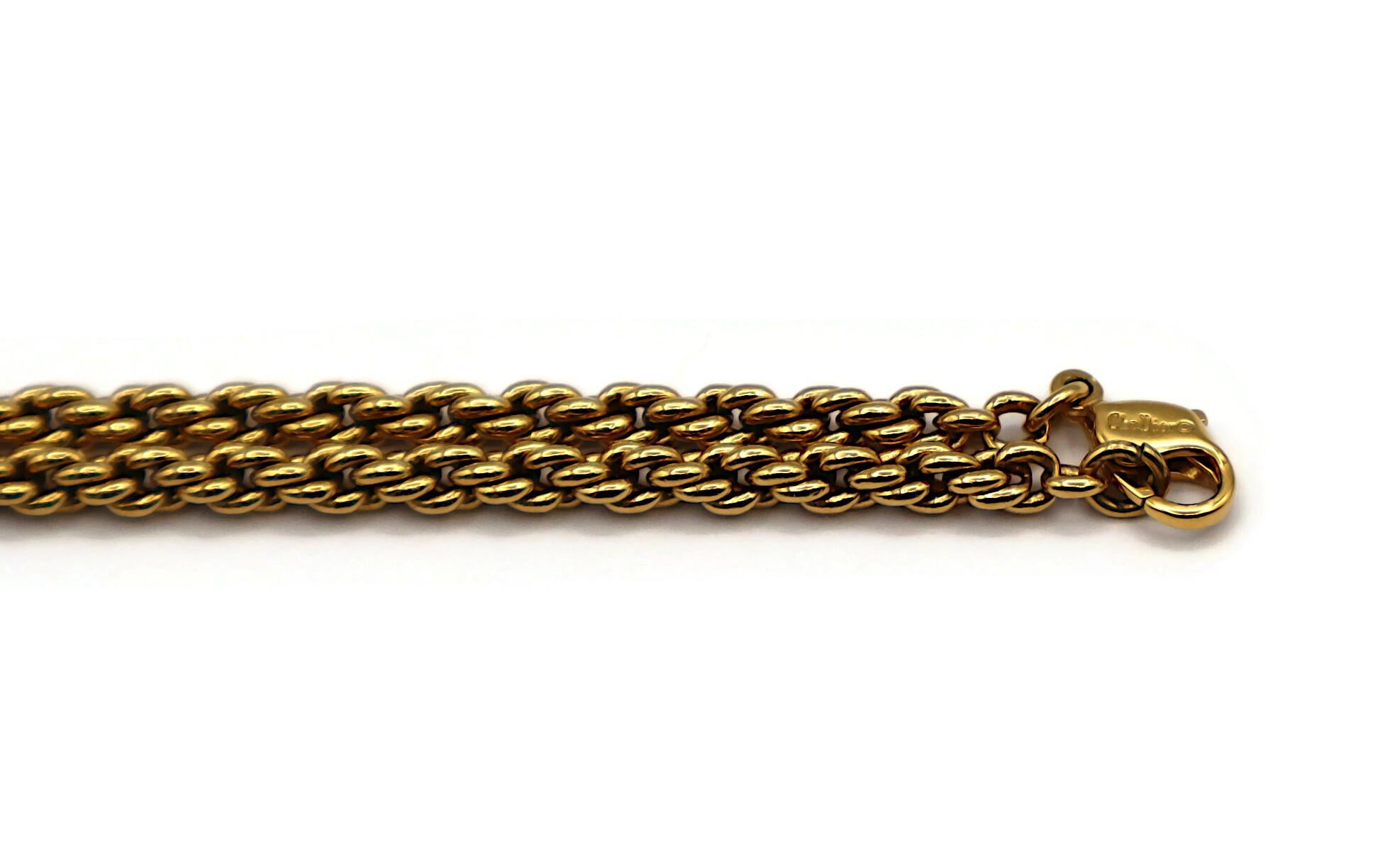 CHRISTIAN DIOR Vintage Gold Tone Sun Stars Pendant Necklace For Sale 11