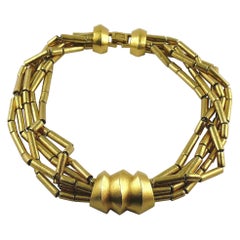 Christian Dior Vintage Gold Toned Multi Strands Necklace