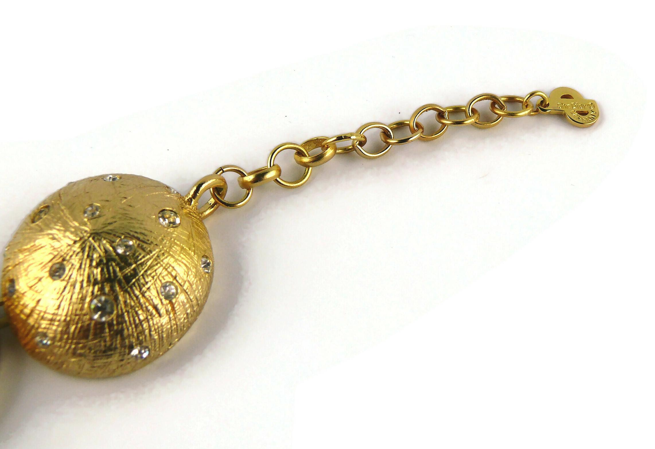 Christian Dior Vintage Goldfarbene getönte Starlight-Halskette im Angebot 9