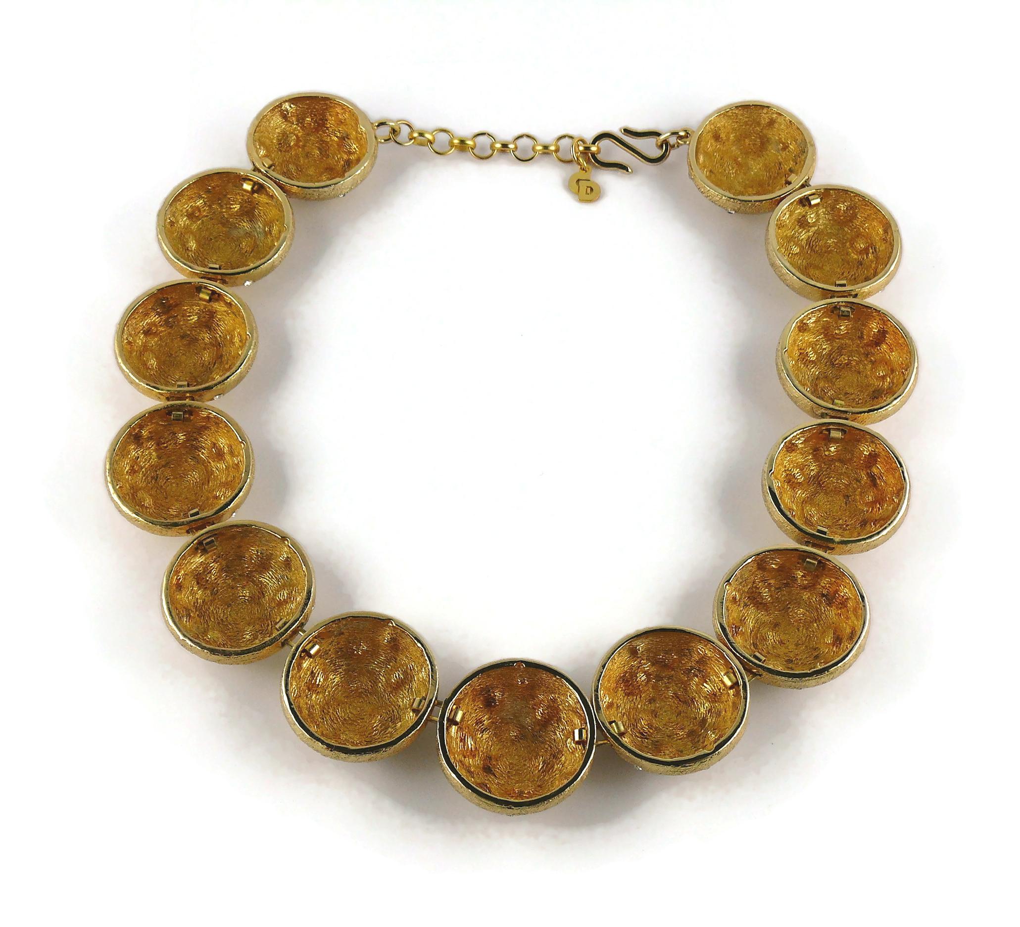 Christian Dior Vintage Goldfarbene getönte Starlight-Halskette im Angebot 11