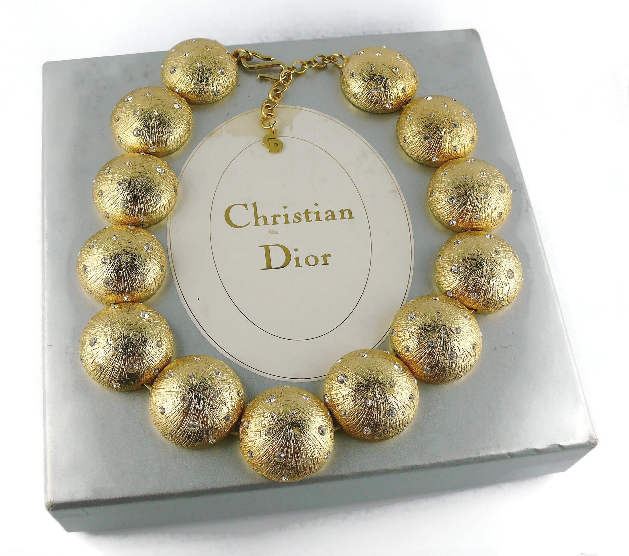 Christian Dior Vintage Goldfarbene getönte Starlight-Halskette im Zustand „Gut“ im Angebot in Nice, FR