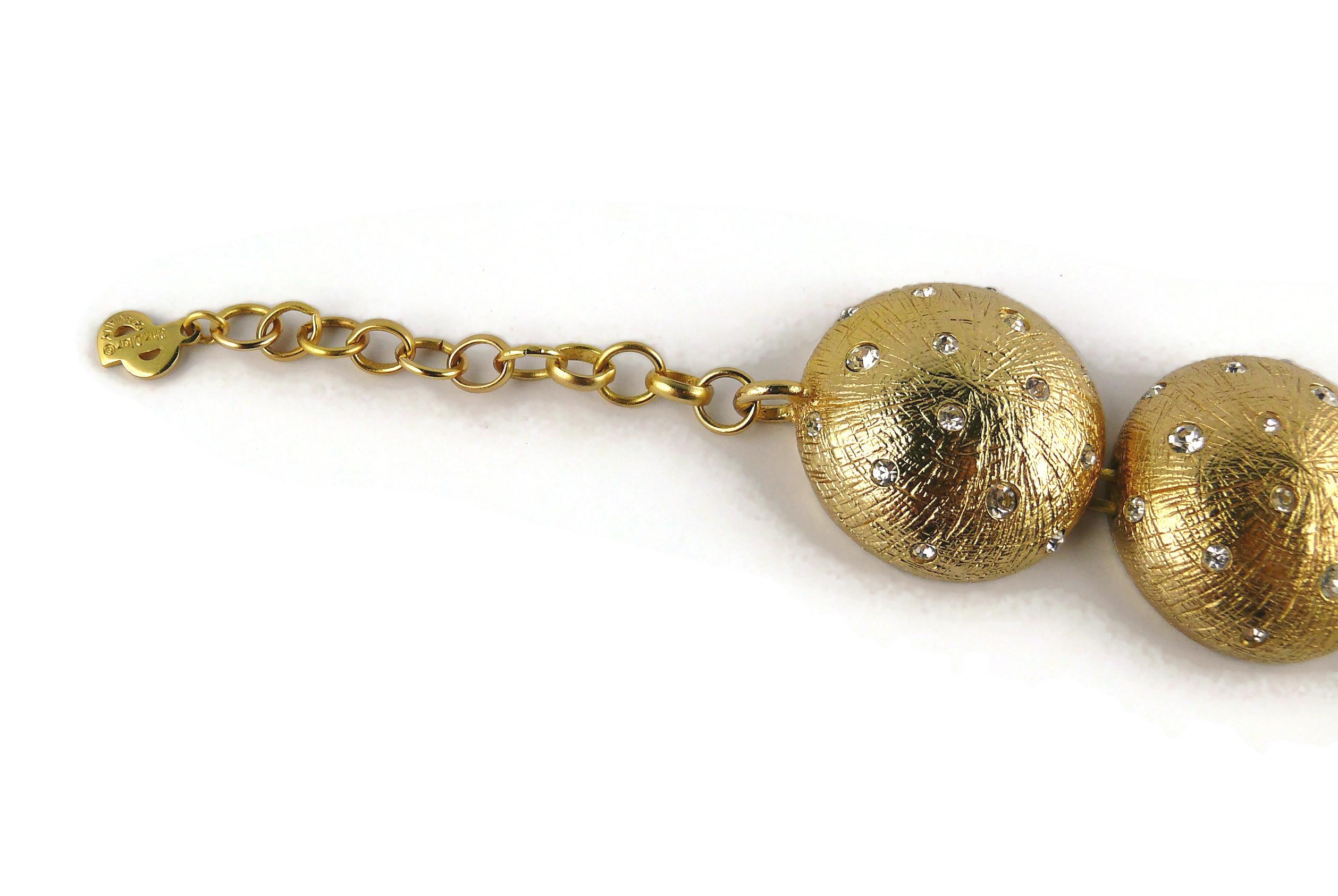 Christian Dior Vintage Goldfarbene getönte Starlight-Halskette Damen im Angebot