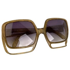 Christian Dior Vintage Grün überdimensioniert Sonnenbrille 2029 Optyl 58-14