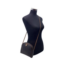 Christian Dior Vintage Grey Honeycomb Logo Canvas Crossbody Bag