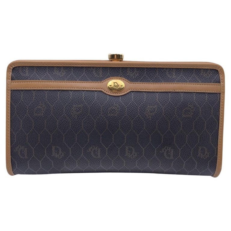Christian Dior Vintage Grey Logo Canvas Clutch Bag Handbag For Sale at — free download