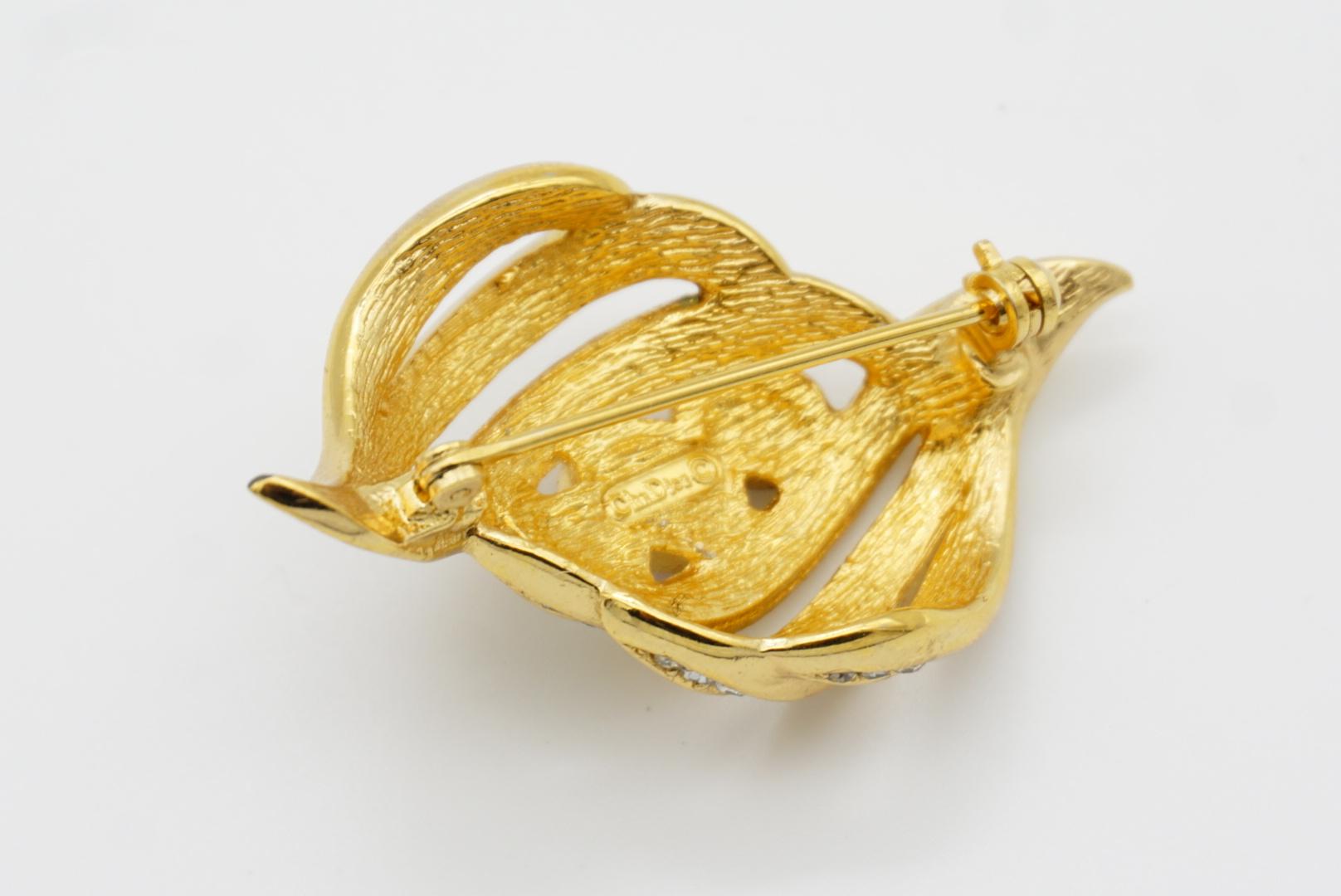 Christian Dior Vintage Gripoix Esmeralda Rubí Zafiro Cristales Calados Broche en venta 10