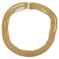 Christian Dior Vintage GROSSE 1964 Rare Gold Seven Strands Chain Chunky Necklace