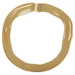 Christian Dior Vintage GROSSE 1964 Rare Gold Seven Strands Chain Chunky Necklace