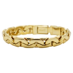 Christian Dior Vintage GROSSE Unisex Gold Interlinked Hinged Chunky Bracelet