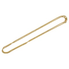 Christian Dior Vintage GROSSE Unisex Gold Spiral Rope Versatile Long Necklace