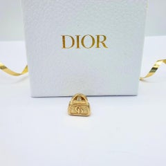 Broche de sac à main Christian Dior Vintage - Ton or, logo CD - 1980