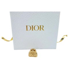 Broche de sac à main Christian Dior Vintage - Ton or, logo CD - 1980