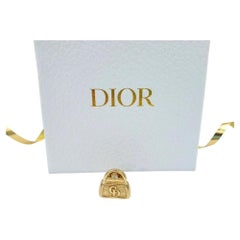 Christian Dior Vintage Handbag Pin Brooch – Gold-Tone, CD Logo – 1980s